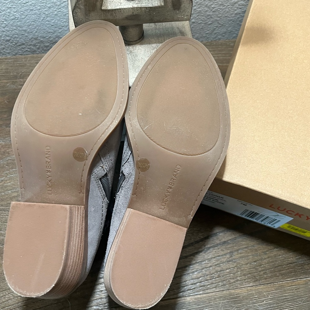 Gray Suede Women’s Booties - Picture 3 of 4